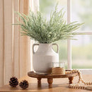 Mitt&Ditt Ceramic Flower Vase with Handles, 8 inch Tall Off-White Vase, Decorative Terracotta Vases, Farmhouse Rustic Pottery Vases for Home Decor, Living Room, Table by CozyNest Decor