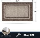PURRUGS Dirt Trapping Door Mat 20" x 32", Non-Slip/Skid Machine Washable Entryway Rug, Shoes Scraper, Area Rug, Super Absorbent Welcome Mat for Muddy Wet Shoes and Paws, Beige & Grayish Brown by CozyNest Decor
