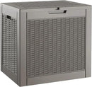 KAMABOKO 31 Gallon Outdoor Storage Box, Resin Deck Boxes Indoor and outdoor, Waterproof Storage Box Lockable Lid for Garden Tools, Package Delivery, Pool Supplies, Patio Cushions, Grey by GreenHaven Gardens