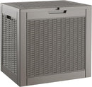 KAMABOKO 31 Gallon Outdoor Storage Box, Resin Deck Boxes Indoor and outdoor, Waterproof Storage Box Lockable Lid for Garden Tools, Package Delivery, Pool Supplies, Patio Cushions, Grey by CozyNest Decor