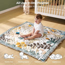 Momcozy Baby Play Mat for Floor, 50x50 Thickened Playpen Mat, Playmate for Baby Tummy Time, Waterproof & Non-Slip, Foldable Outdoor Mat with Carrying Handle, Forest World by TinyTreasures Baby Boutique