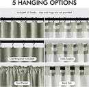 MIULEE 100% Blackout Curtains 84 Inch Long 2 Panels for Bedroom, Thick Luxury Faux Linen Black Out Curtain Room Darkening Back Tab Pleat Window Textured Drapes with Hooks for Living Room, Sage Green by CozyNest Decor