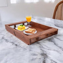 Acacia Wood Serving Tray with Handles – 15x10x2 Inch Decorative Tray for Breakfast in Bed, Dinner, Appetizers, Coffee Table, BBQ, Patio & Party – Perfect for Lap & Couch Use by CozyNest Decor