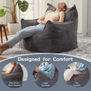 Giant Bean Bag Chair Sofa for Adults Teens, Comfy Corduroy Large Bean Bag Chairs with Armrests for Bedroom Living Room, Adult BeanBag Lazy Sofa Couch Chairs with Filler Included by CozyNest Decor