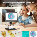 JL210 10.1'' Digital Microscope for Adults, Coin Magnifier Microscopes Full View for Error Coins, Soldering Electronics Microscopes Camera, 8 LED, 12.6" Metal Stand, PC View, 32GB by TinyTreasures Baby Boutique