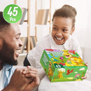 SYNARRY Dinosaur Floor Puzzles for Kids Ages 4-6, Large 45 Piece Floor Puzzles for Kids Ages 3-5, Dinosaur Puzzles for 4-8 Years Old, Dino Toys Gifts for 3 4 5 6 7 8 Years Old Boys Girls Child by TinyTreasures Baby Boutique