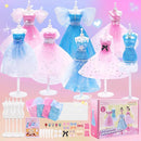 AHCo. Fashion Designer Kit with 5 Mannequins & 2 Extra Poseable Dolls, Sewing & Arts Crafts Kit for Girls Ages 5 6 7 8-12, Creative Birthday Gift for Kids by TinyTreasures Baby Boutique