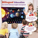 Bilingual Interactive Solar System Poster for Kids – Educational Talking Space Poster for Kids Aged 3-12, STEM Learning Toy, Ideal for Classroom & Home, Space-Themed Wall Decor by TinyTreasures Baby Boutique