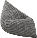 Hobestluk 3 in 1 Bean Bag Chair Giant Bean Bag Chairs for Adults with Ripple Cover Convertible Bean Bag Floor Cushion with Machine Washable Cover for Living Room (Ripple Grey) by CozyNest Decor