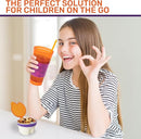 2 in 1 Snack Drink Cup Kids Spill Proof Tumbler Plastic Straw Lid Locks 16 Oz by TinyTreasures Baby Boutique