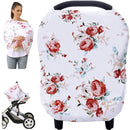 Baby Car Seat Covers - Stroller Canopy Breastfeeding Covers, Multi-use Carseat Canopy, for Boys and Girls Shower Gift (Print Flower) by TinyTreasures Baby Boutique