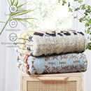 CASAAGUSTO Boho Sherpa Throw Blanket, Aztec Throw Blanket, Ultra Soft, Warm, Cozy, Plush, Thick Fleece Bohemian Blanket for Couch, Bed, Sofa (Blue Grey 50 * 60 Inch) by CozyNest Decor