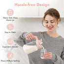 Papablic Glass Breastmilk Pitcher, Formula Mixing Pitcher with Mixing Handle Lid, Wide Mouth Mason Jar Mixer with Flip Locking Spout, Easy to Clean, BPA Free, Pink by TinyTreasures Baby Boutique
