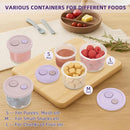 Silicone Baby Food Containers with Date-Tracking Lids, 6-Pack Reusable Snack Containers Food Storage Jars for Infants, Microwave, Dishwasher & Freezer Safe, 3 Sizes by TinyTreasures Baby Boutique