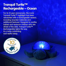 Cloud b Ocean Projector Nightlight with 2 White Noises & 2 Soothing Sounds | Adjustable Settings | Cry Sensor | Tranquil Turtle - Ocean (Rechargeable) by TinyTreasures Baby Boutique