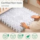 Lillefolk Baby Play Mat for Floor – 6x8ft Gray | Soft Non Toxic Premium EVA Foam Tiles for Tummy Time, Crawling & Playroom – Waterproof Interlocking Floor Mat for Babies & Toddlers (12 Tiles) by TinyTreasures Baby Boutique