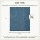 Carriediosa Chunky Knit Throw Blanket 60" X 80" Twin, 100% Hand Made Large Chenille Loop Yarn Soft Fluffy Throws for Couch Sofa Bed, Big Crochet Cozy Heavy Thick Cable Woven Blankets, Lyons Blue by CozyNest Decor
