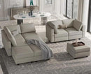 Belffin Modular Sectional Sofa with Ottomans Velvet Reversible Chaise Sleeper Bed Storage Seat Grey…, MD-S-1 by CozyNest Decor
