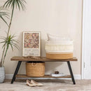 KAKAMAY Large Blanket Basket (20"x13"),Woven Baskets for storage Baby Laundry Hamper, Cotton Rope Blanket Basket for Living Room, Laundry, Nursery, Pillows, Baby Toy chest (White Fringe) by GreenHaven Gardens