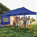 COBIZI 10x30 Pop up Canopy Heavy Duty with 8 Sidewalls, Easy Set-up Commercial Outdoor Party, 100% Waterproof Wedding Canopy Gazebo, 3 Height Adjustable with Wheeled Bag, Dark Blue by GreenHaven Gardens