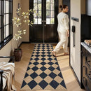 Lahome Checkered Easy Jute Runner Rug, 2x8 Hallway Kitchen Runner Rug Non Slip Washable Outdoor Carpet for Entryway Indoor, Checkerboard Black Indoor Outdoor Carpet for Hallway 8ft Entry by CozyNest Decor