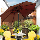 Sunnyglade 9' Patio Umbrella Outdoor Table Umbrella with 8 Sturdy Ribs（Brown） by GreenHaven Gardens