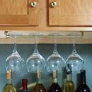 TrueCraftware- 16-Inch Wine Glass Rack Brass Finish Set of 2- Stemware Rack Wire Hanging Rack Under Cabinet Wine Glass Stemware Holder Glass Storage Hanger Organizer for Kitchen and Bar by CozyNest Decor