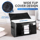 TAILI Extra Large Moving Bags, 12 Pack Black Heavy Duty Totes For Storage with Visible Window, Wrap Around Handles, Storage Bags for Space Saving, Alternative to Moving Boxes by TinyTreasures Baby Boutique