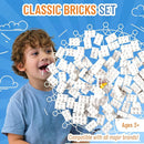 Strictly Briks Classic Bricks Starter Kit, White, 96 Pieces, 2x3 Studs, Building Creative Play Set for Ages 3 and Up, 100% Compatible with All Major Brick Brands by TinyTreasures Baby Boutique