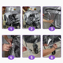 bemece Double Stroller Rain Cover, Weather Shield Double Stroller for Side by Side Seats Twin Stroller, Baby Outdoor Activities Accessories, Protects Children from Rain, Snow, Wind by TinyTreasures Baby Boutique