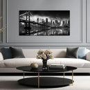 Brooklyn Bridge Canvas Wall Art for Bedroom Black and White City Wall Decor for Living Room Office Wall Art Decor 24 x 48 Inch by CozyNest Decor
