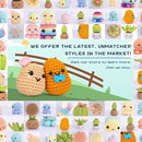 Crochetta Crochet Kit for Beginners, Learn to Crochet Kits for Adults Kids, Jumbo Potato Couple, Includes Yarn, Hooks, Stuffing, Pattern, Video Tutorials by TinyTreasures Baby Boutique