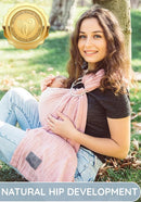 Baby Carrier Sling – Breathable 100% Cotton Wrap for Infant Support, Rose Sling Ring – Adjustable Muslin Fabric, Baby Carrier Newborn to Toddler – Soft Chest Hold for Travel by TinyTreasures Baby Boutique