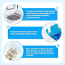 Pataku Portable Washing Machine, Compact Twin Tub Mini Washing Machine, 17.6 LBS Washer and Dryer Combo with Soaking Function, Semi-Automatic for Apartment, Dorms, RVs, Camping (White & Blue) by CozyNest Decor