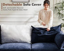 135.5" Oversized Modular Sectional Sofa, L Shaped Convertible Couch with Movable Ottoman, Large 6 Seat Corner Couches for Living Room Deep Seat Blue Chenille by CozyNest Decor