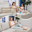 Hobestluk 96“ Modular Sectional Sofa Couches L-Shape Couch 3 Seat Modular Sofa Sectional Couches for Living Room, Cloud Couch with Oversized Chaise (Greygreen, Checked (Right Facing Chaise)) by CozyNest Decor
