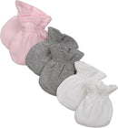 Burt's Bees Baby Baby Girls' Mittens, No-Scratch Mitts, 100% Organic Cotton, Set of 3 by TinyTreasures Baby Boutique