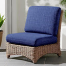Codi Outdoor Seat Cushions for Patio Furniture 22x22 Inch, Waterproof Chair Cushion with Textured Fabric, Handles & Adjustable Straps, Fade Resistant - Set of 2, Naby Blue by GreenHaven Gardens