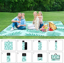 Picnic Blankets Waterproof Sandproof, 79''x79'' Extra Large Foldable & Portable Beach Blanket, 3-Layer Fabric Outdoor Mat for Family Camping, Park, Travel, Grass Lawn, Adults & Kids-Tropical Fern by TinyTreasures Baby Boutique