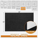 Mibao Dirt Trapper Door Mat for Indoor Outdoor, Waterproof All-Season, All-Weather Doormat, Heavy Duty Non-Slip Entrance Rug, Low Profile Absorbent Entrance Mat Carpet, 60" x 36", Black by CozyNest Decor