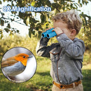 Binoculars for Kids 8x21, Gift for 3-12 Years Boys & Girls, Compact Kids Binoculars High-Resolution Shockproof Mini Binoculars for Bird Watching, Hiking, Camping, Travel Blue 301 by TinyTreasures Baby Boutique