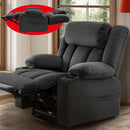 Three Motor Large-Wide Power Lift Chairs Recliners for Big and Tall Elderly, 180° Lay Flat Lift Chair, Infinite Position, Power Headrest, Heat & Vibration Massage (Plush Flannel, Dark Gray) by CozyNest Decor