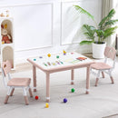 Kids Table and 2 Chairs Set, Height Adjustable (17.7"-26.1") Toddler Table and Chair Set, Multi-Activity Table with Graffiti Desktop, Children’s Table and Chairs for Classroom, Home & Daycare by CozyNest Decor
