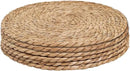 Defined Deco Woven Placemats Set of 6,12" Round Rattan Placemats,Natural Hand-Woven Water Hyacinth Placemats,Farmhouse Weave Place Mats,Rustic Braided Wicker Table Mats for Dining Table,Home,Wedding. by CozyNest Decor