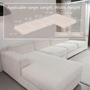 Couch Cushion Covers for Sectional Sofa, Stretch Soft Sofa Slipcovers Washable Wear-Resistant Universal Furniture Protector for Living Room(3 Seaters Covers+1 Chaise Cover, Ivory) by CozyNest Decor