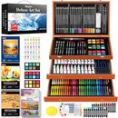 iBayam Deluxe Art Set, 195-Pack Artist Gift Box, Arts and Crafts Drawing Painting Kit Art Supplies for Adults Kids, Art Kits Paint Set with 24 Acrylic Paint, Sketchbook, Canvases, Crayons, Pencils by TinyTreasures Baby Boutique