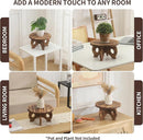 Plant Stand Indoor Wooden Plant Stool Round Stand Risers for Decor Plant Pedestal Stand Farmhouse Rustic Decorative Display Flower Holder Pedestal Board Brown by GreenHaven Gardens