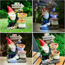 mopha Garden Gnomes Statues Outdoor Decor with Flowing Water Solar Lights Resin Figurines Outside Decoration for Patio Yard Lawn Porch Ornaments Clearance Gardening Gift by GreenHaven Gardens
