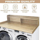 Royxen Laundry Countertop with 2-Tier Shelf Universal Fit, Washer and Dryer Countertop with Storage Space, Shelf Height 11.5 Inches, White Oak by CozyNest Decor