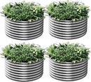 4 Pack 2x2FT Round Galvanized Raised Garden Bed Outdoor,Metal Garden Bed for Vegetables,Steel Raised Beds for Gardening,Above Ground Garden Box for Flower by GreenHaven Gardens